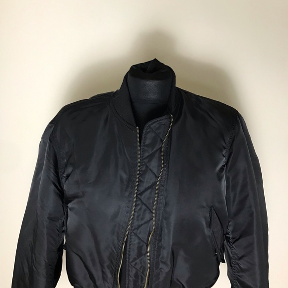 Uniqlo Black Satin Bomber Jacket - Picture 2 of 7